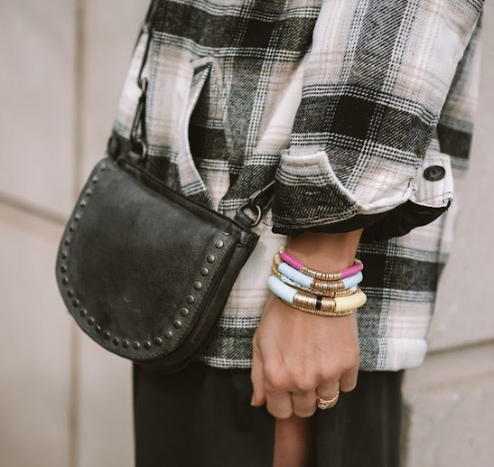 Janna Handcrafted Leather Crossbody Bags: Black