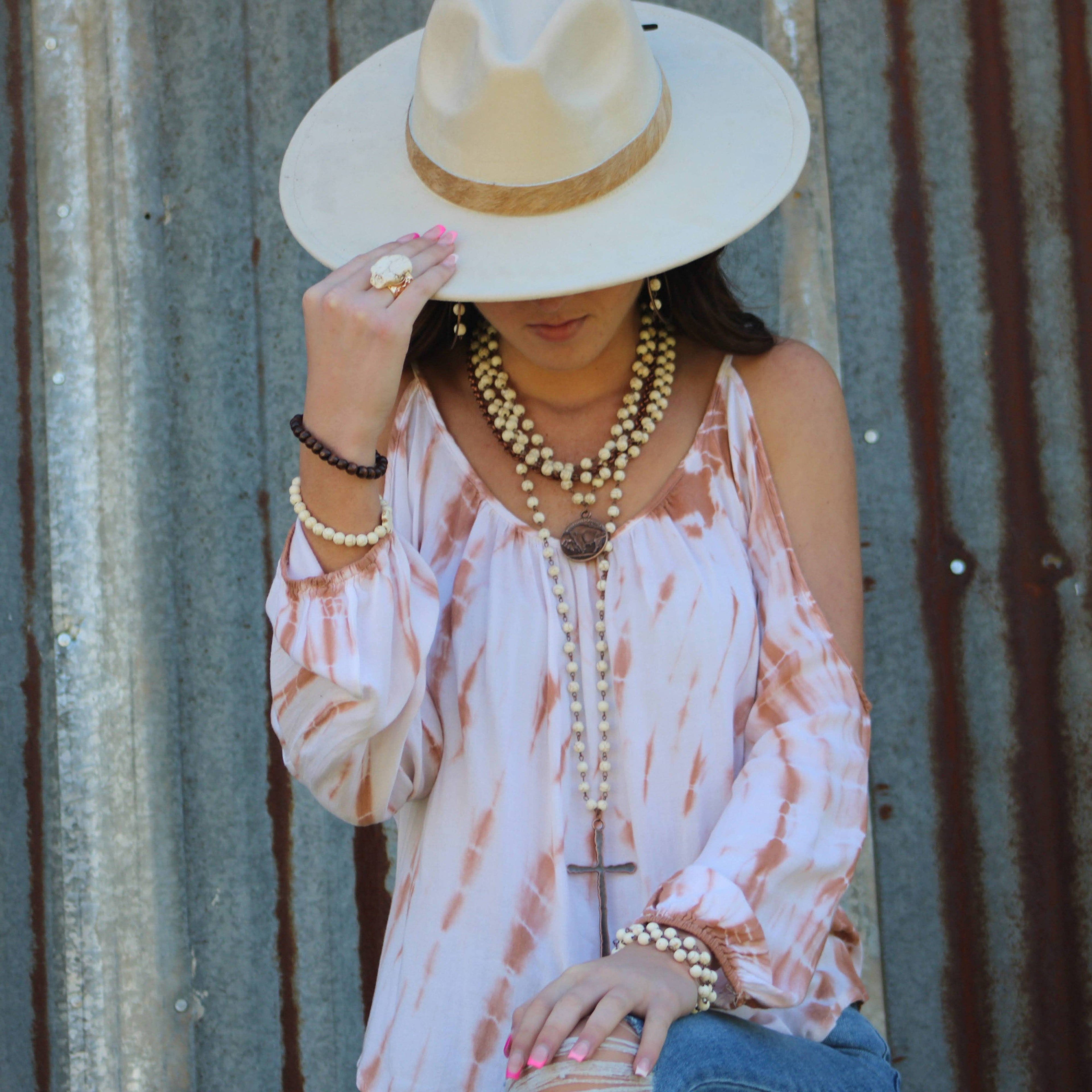 White Turquoise Collar-Length Necklace w/ Indian Buffalo Coin 227Y