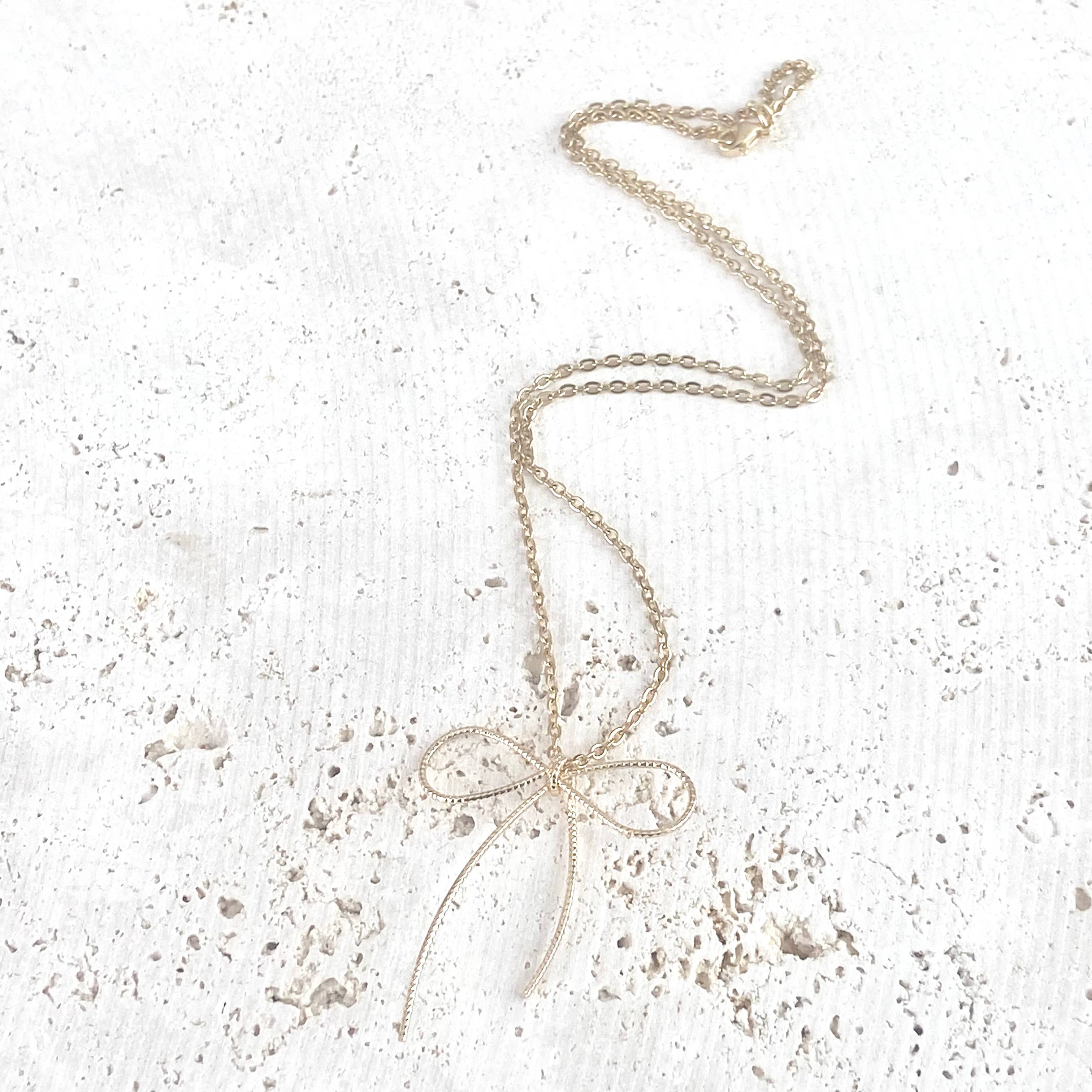 Handmade bow necklace ribbon jewelry salon boutique