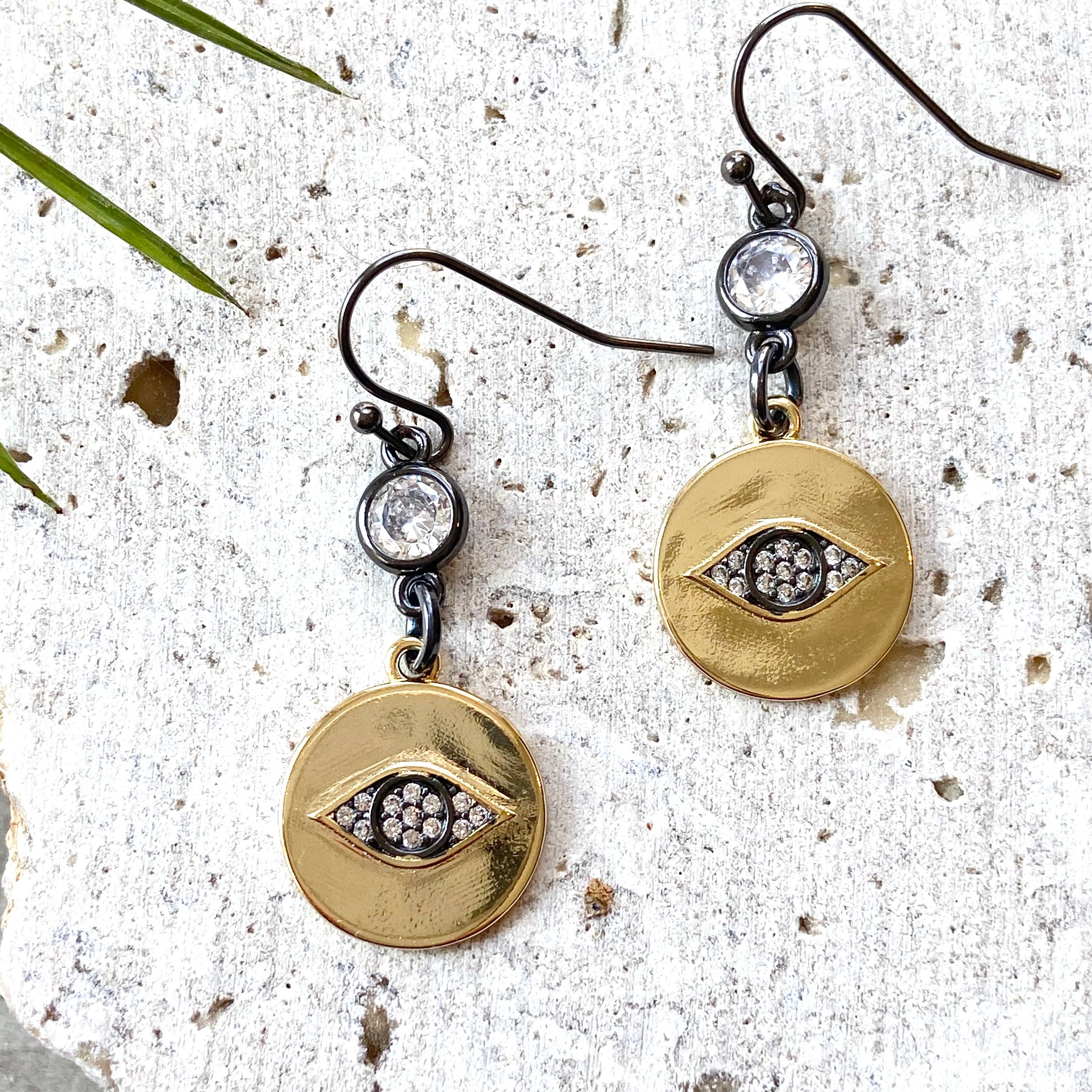 Evil Eye earrings boutique salon jewelry trendy protection