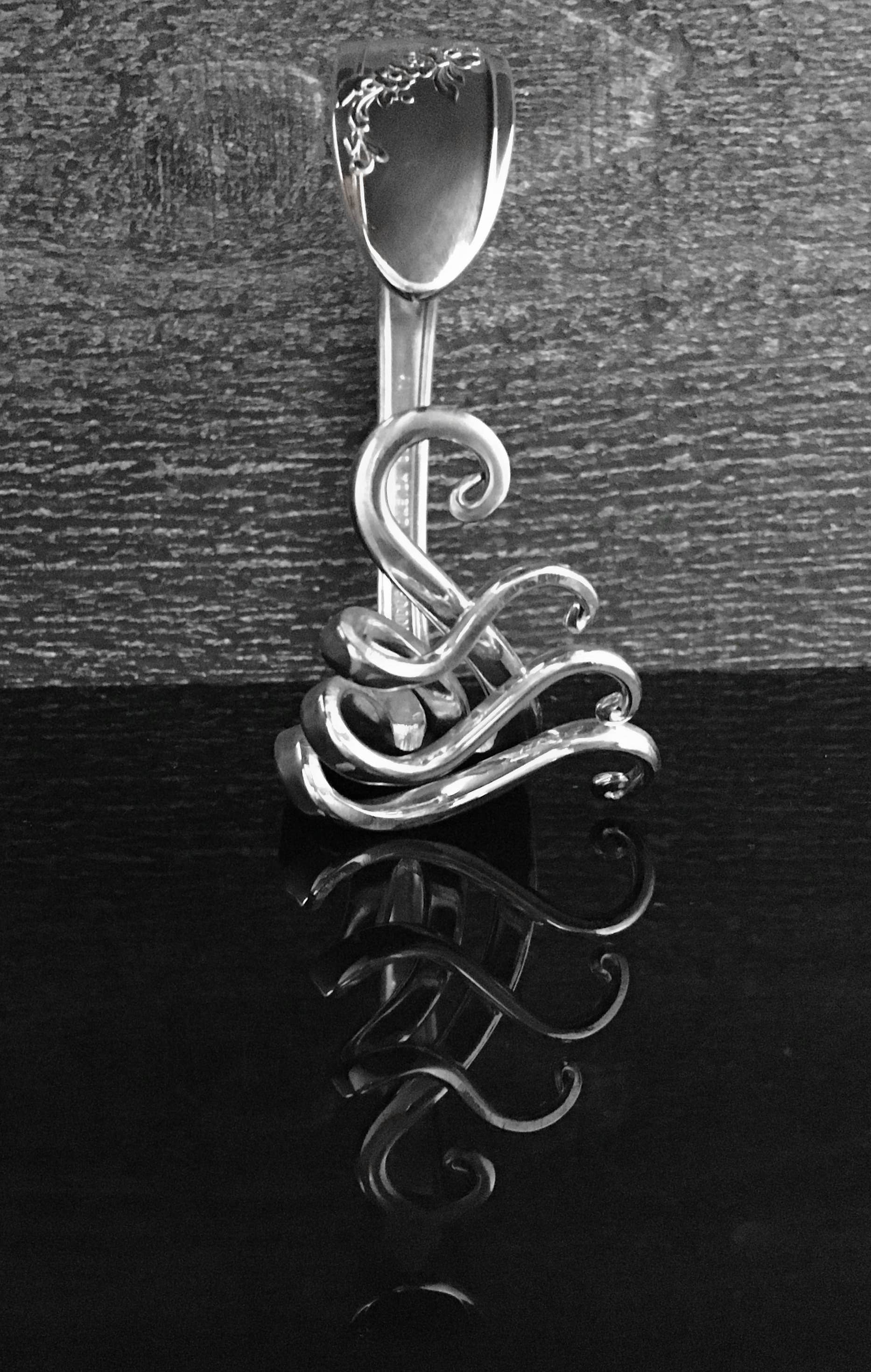 Unique Silver Fork Bracelet Size Large