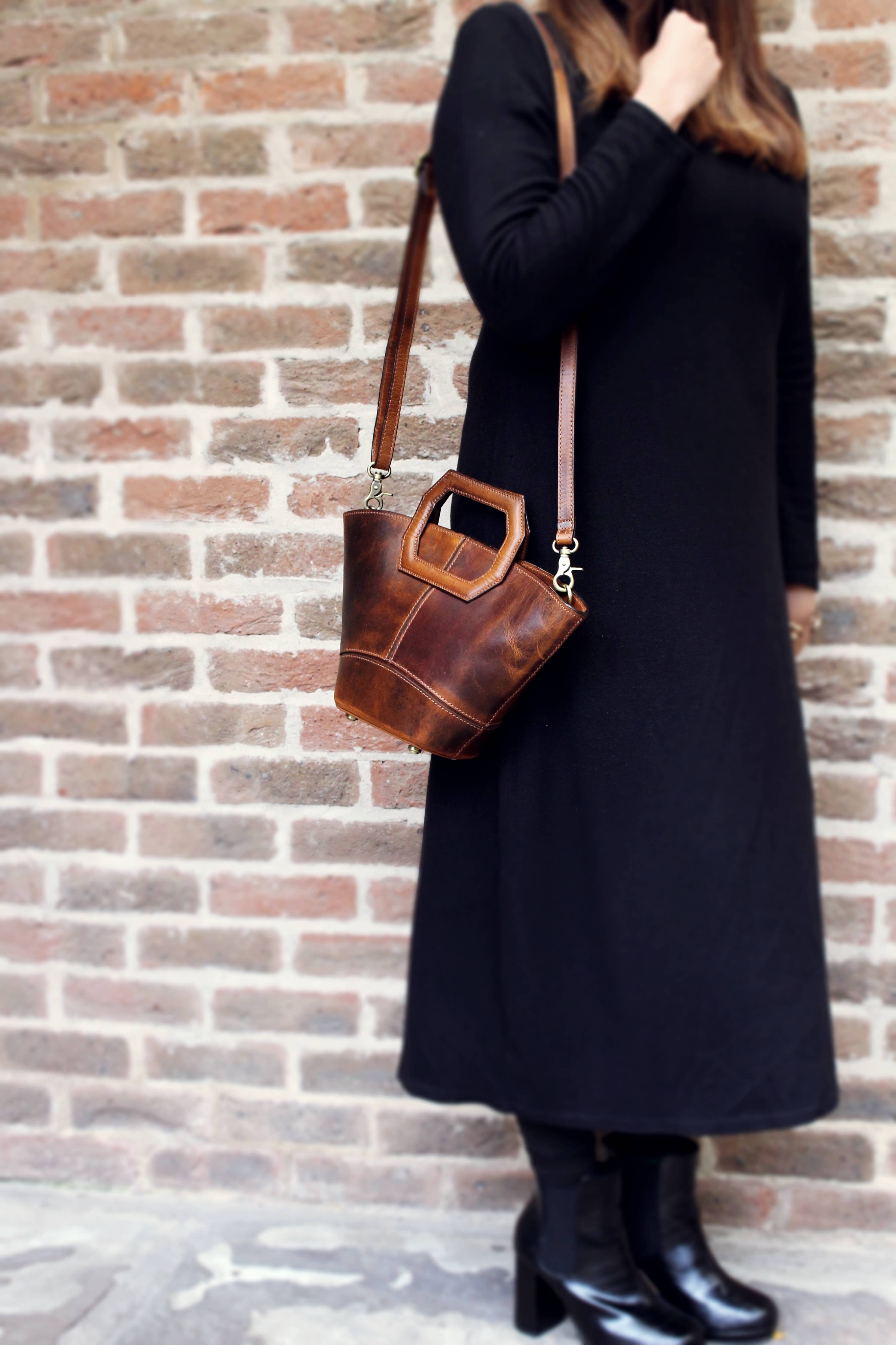 Womens Leather Handbag Crossbody Bag Small tote