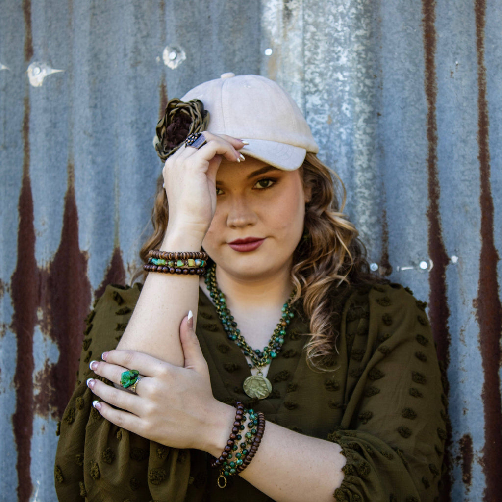 African Turquoise Collar-Length Necklace Indian Buffalo Coin