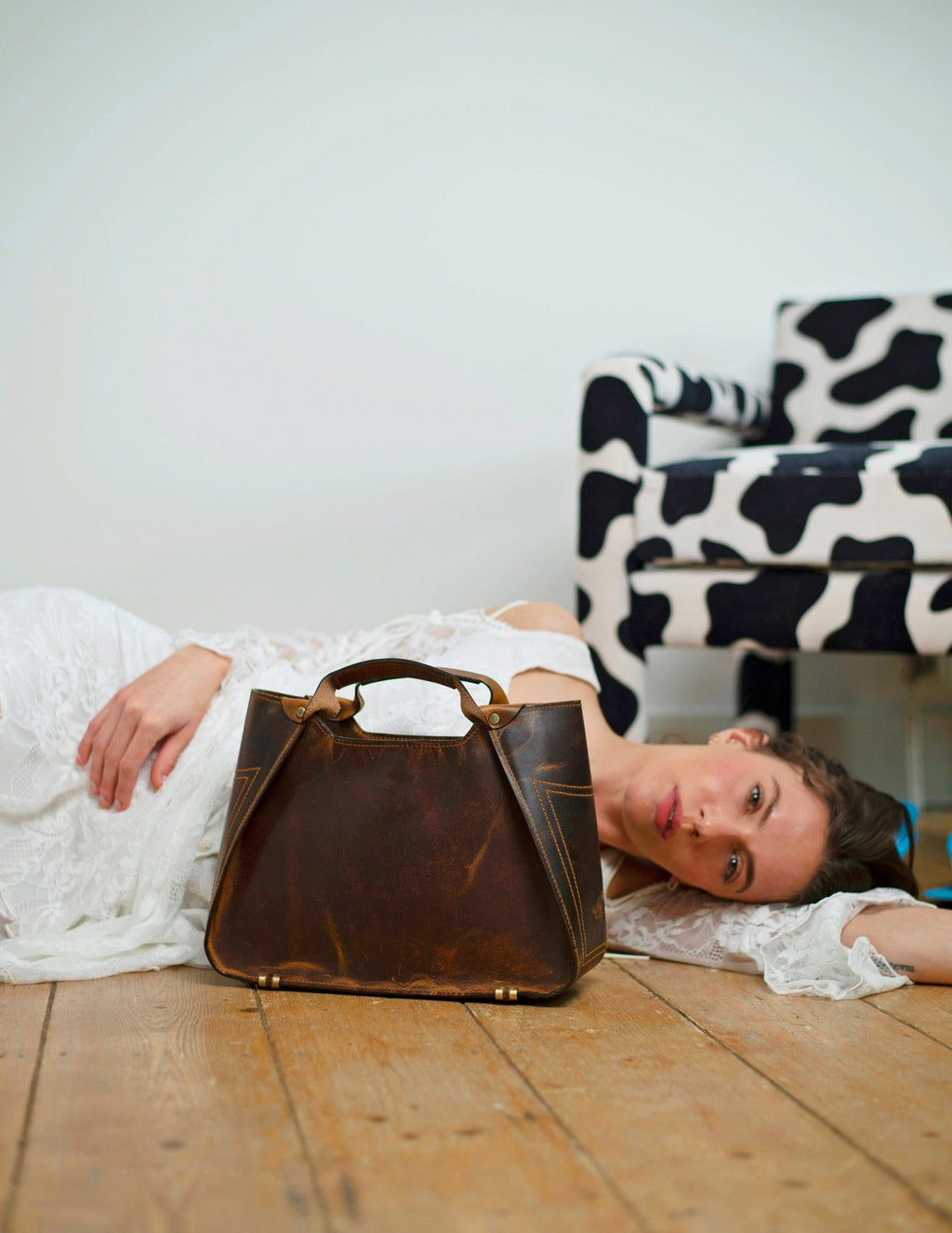 Handmade Womens Leather Handbag Shoulder bag small tote