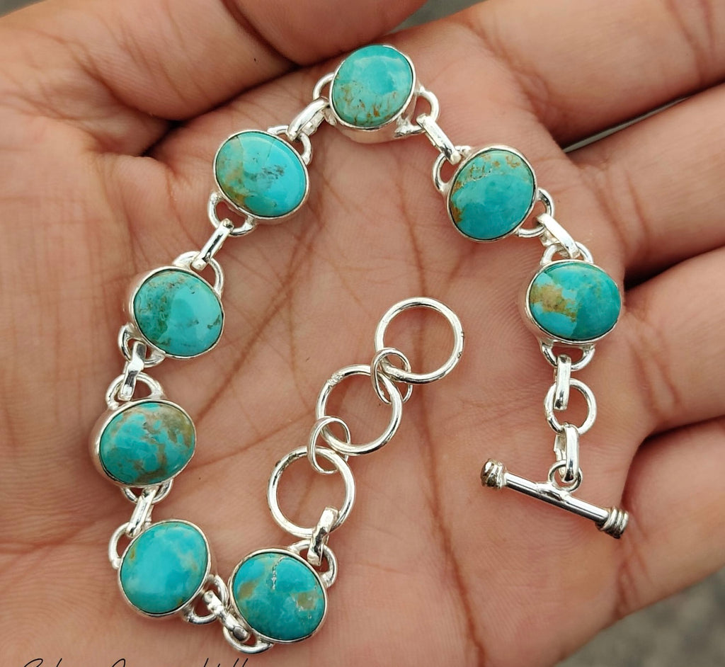 Boho fabulous Sterling & Turquoise Bracelet