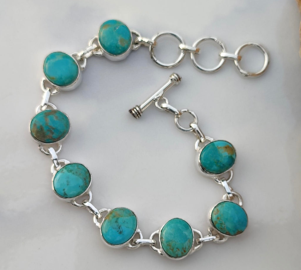 Boho fabulous Sterling & Turquoise Bracelet