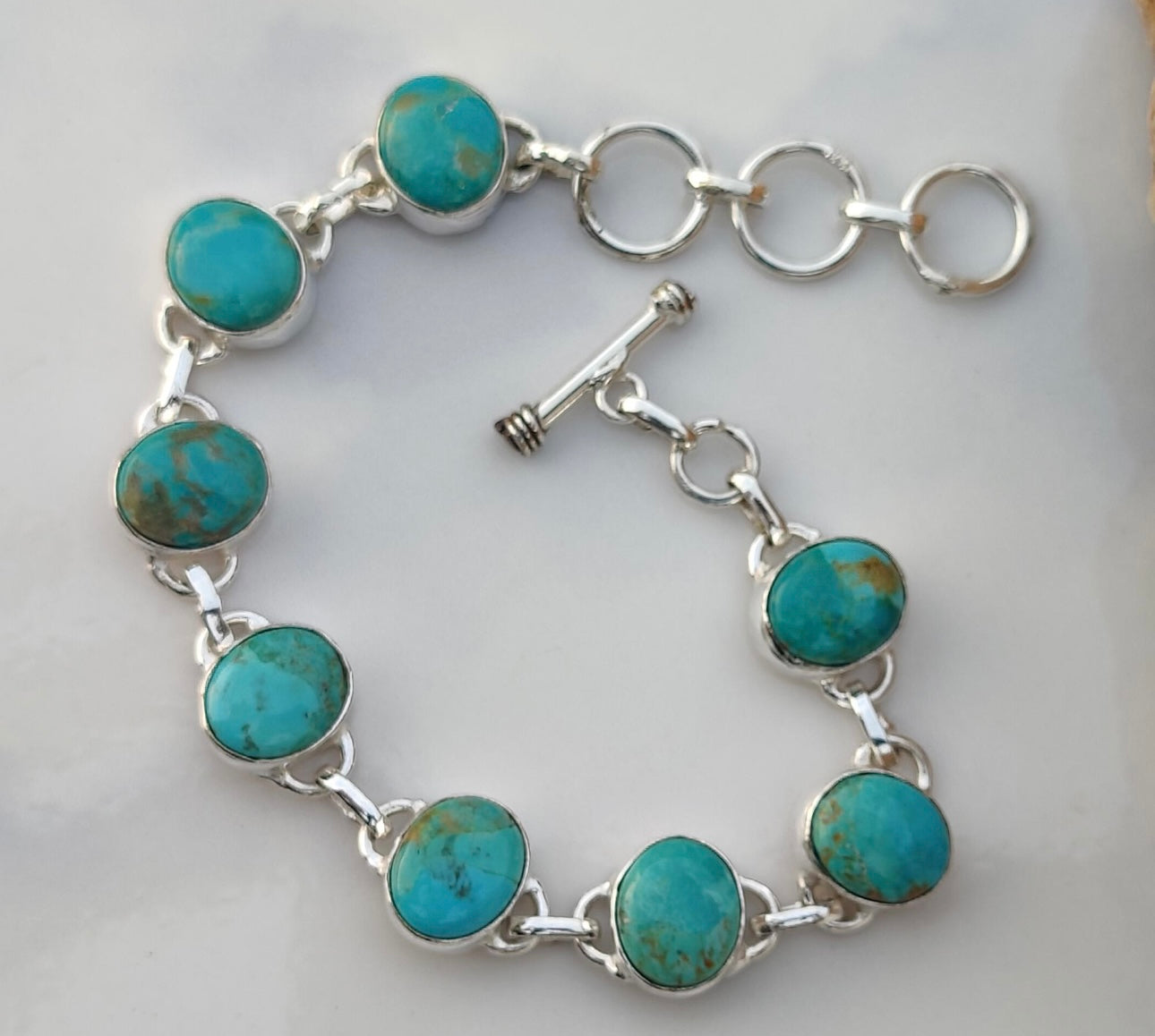 Boho fabulous Sterling & Turquoise Bracelet