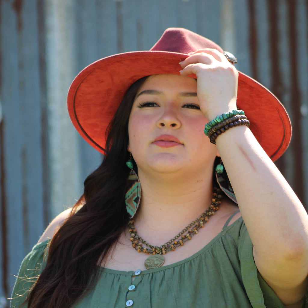Natural Agate Collar-Length Necklace with Coin